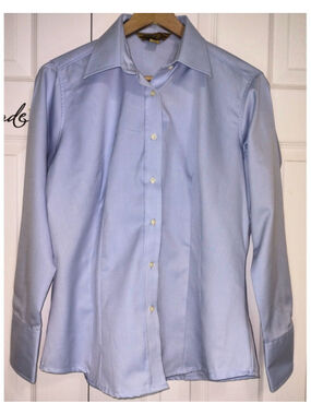 Women's Tri-Mountain Blue Button Down Shirt (Size M)
